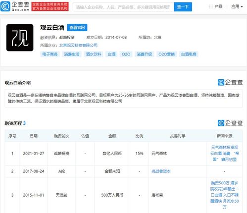 观云白酒获元气森林数亿元投资 基础软件服务的商业化新路径与迭代逻辑